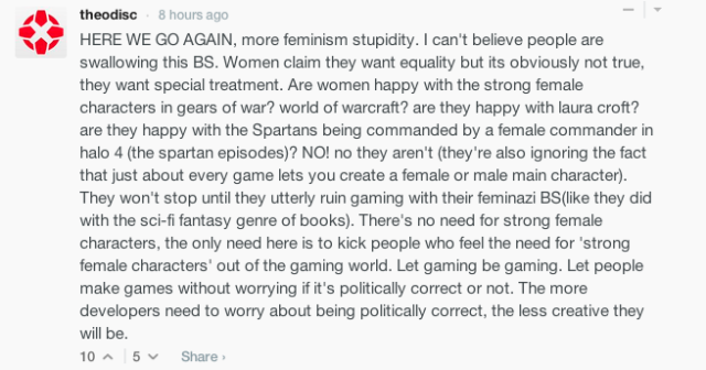 This guy may be a member of the proud and not at all insufferable "Men's Rights Movement"